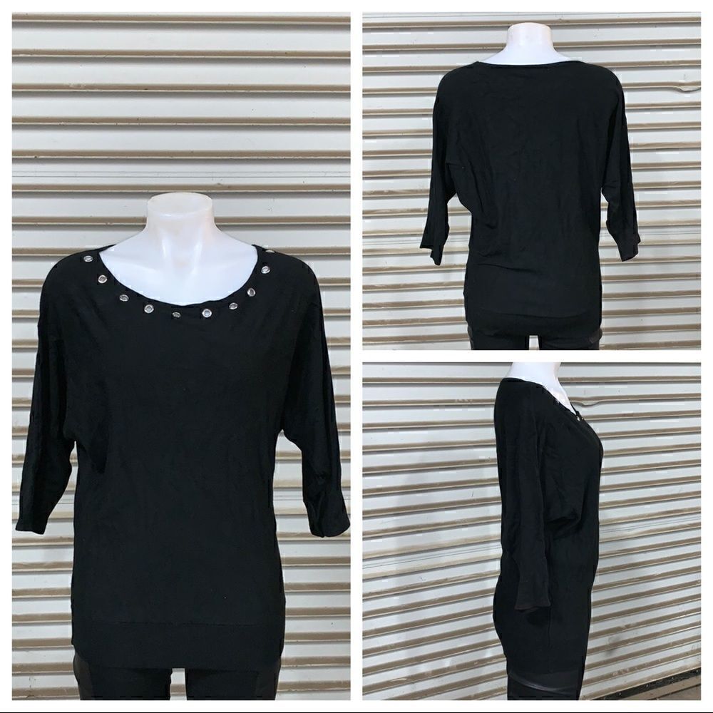New York & Co black 3/4 sleeve sweater